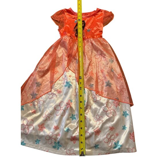 Disney Moana 2 Girls Costume Dress 5T Flame Resistant Satin & Sheer Overlay Oran - Picture 7 of 8